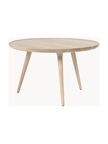 Ręcznie wykonany okrągły stolik kawowy z drewna dębowego Accent, Drewno dębowe z certyfikatem FSC, Drewno dębowe, Ø 70 x W 42 cm