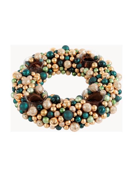 Couronne de l'Avent Festivity, Vert, couleur dorée, Ø 33 x haut. 8 cm