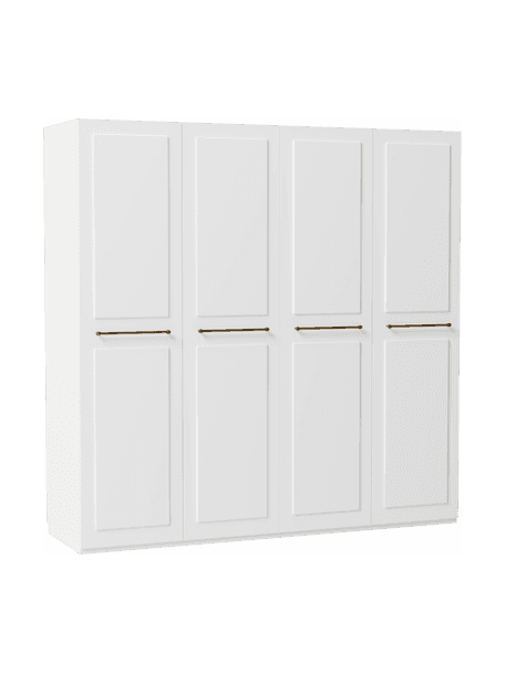 Armoire modulaire blanche Charlotte, larg. 200 cm, variantes multiples, Blanc, Basic Interior, hauteur 200 cm