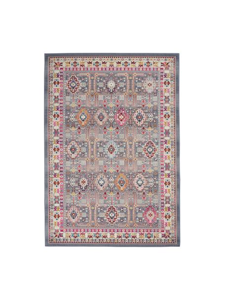 Teppich Vintage Kashan, Flor: 100% Polypropylen, Blau, Pink, B 160 x L 230 cm (Größe M)