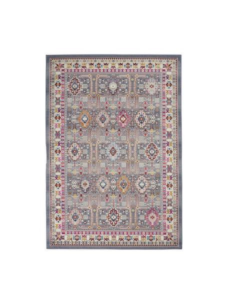 Tapis Vintage Kashan, Bleu, rose vif, larg. 121 x long. 173 cm (taille S)