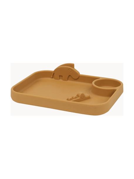 Assiette pour enfants Peekaboo, 100 % silicone, sans BPA, Ocre, larg. 22 x haut. 5 cm