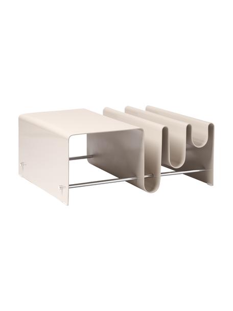 Moderne metalen salontafel Julia tijdschriftenrek, Gepoedercoat metaal, Beige, B 85 x D 60 cm