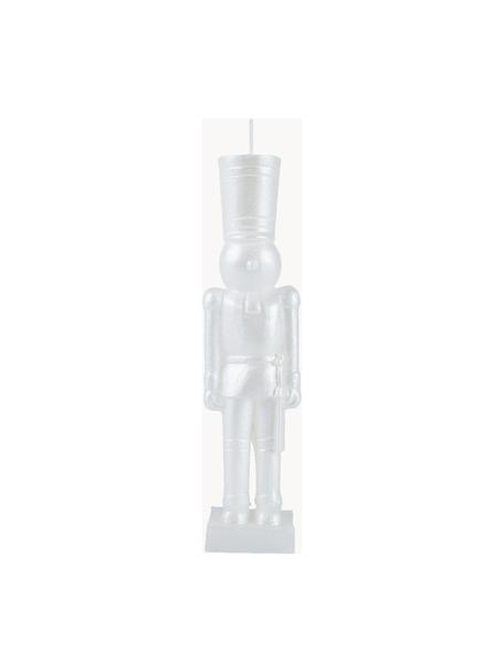 Vela cascanueces Nutcracker, Cera, Blanco, Ø 5 x Al 18 cm