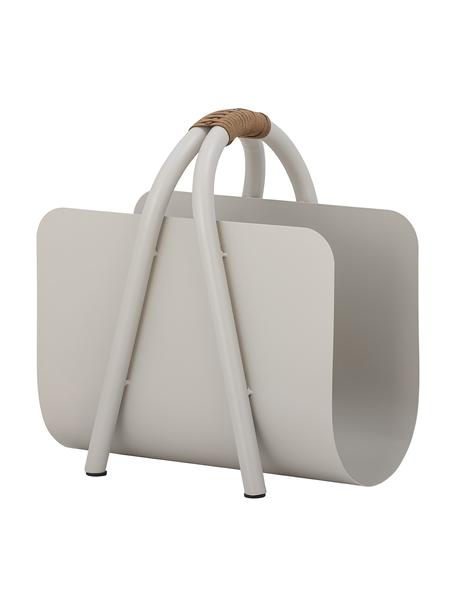 Portariviste Eton, Metallo rivestito, Bianco crema, Larg. 33 x Alt. 35 cm