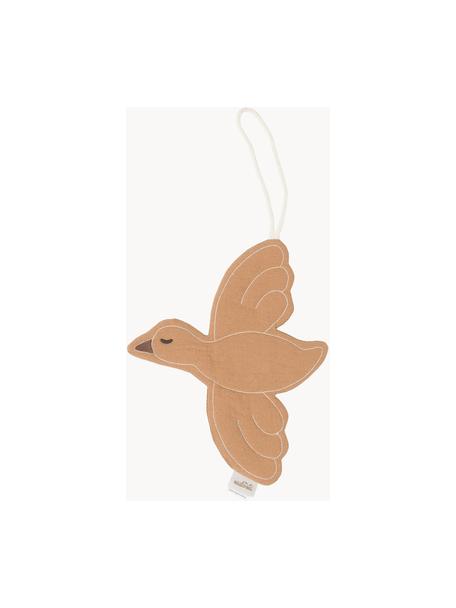 Kinderhanger Bird, handgemaakt, Katoen, Lichtbruin, B 18 x L 23 cm