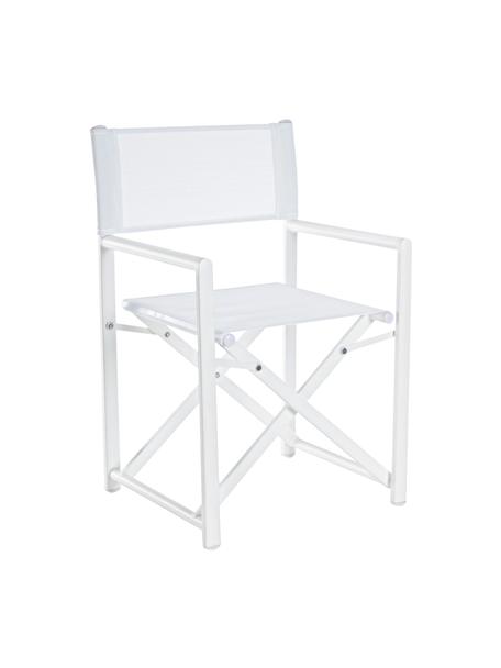 Skládací zahradní židle Taylor, Bílá, stříbrná, Š 48 cm, H 56 cm
