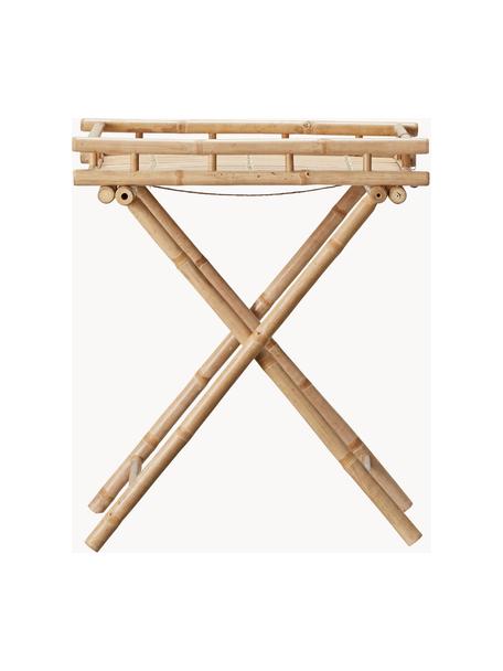 Skládací zahradní odkládací stolek z bambusového dřeva Mandisa, Přírodní bambus, Béžová, Š 60 cm, V 68 cm