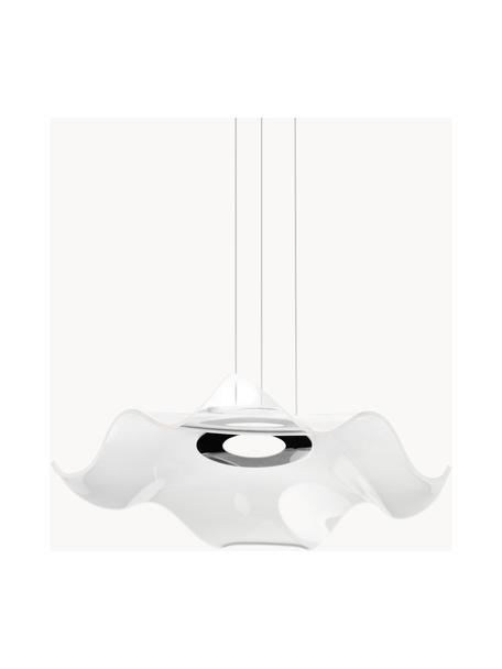 LED hanglamp Velo, Lampenkap: acrylglas, Transparant, zilverkleurig, Ø 50 x H 50 cm