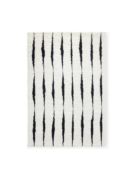 Ručne tkaný vlnený koberec Fjord, 100 % vlna
V prvých týždňoch používania môžu vlnené koberce uvoľňovať vlákna, tento jav zmizne po niekoľkých týždňoch používania, Lomená biela, čierna, Š 170 x D 240 cm (veľkosť M)