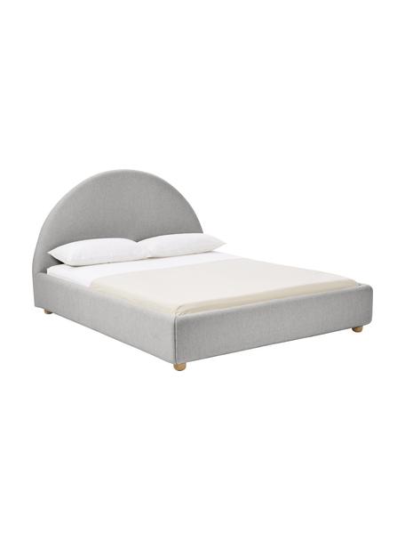 Polsterbett Ebba, Bezug: 100 % Polypropylen Der ho, Korpus: Massives Kiefernholz und , Webstoff Grau, B 200 x L 200 cm