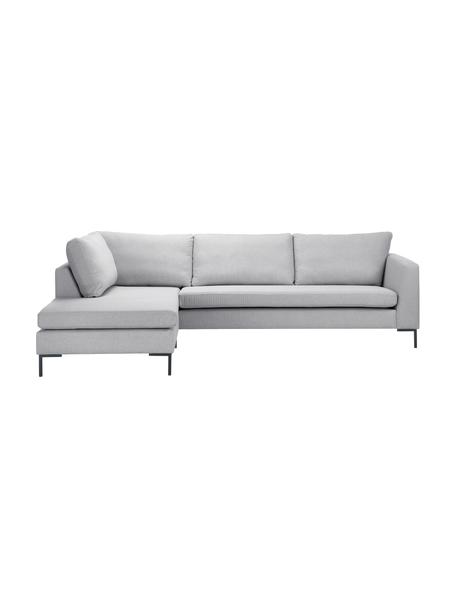 Rohová pohovka s kovovými nohami Luna, Svetlosivá, Š 280 x H 184 cm, ľavé rohové prevedenie