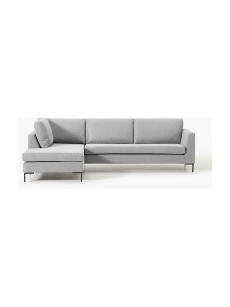 Ecksofa Luna, Bezug: 100 % Polyester Der strap, Gestell: Massives Buchenholz, Schi, Webstoff Grau, B 280 x T 184 cm, Eckteil links