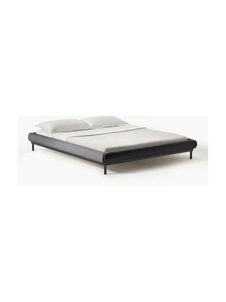 Polsterbett Meya, Bezug: Fein strukturierter Webst, Korpus: Metall, pulverbeschichtet, Webstoff Dunkelgrau, B 160 x L 200 cm