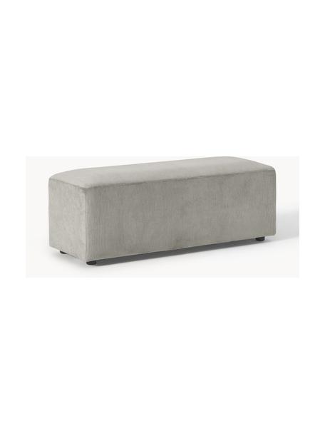 Pouf XL en velours côtelé Melva, larg. 116 x prof. 42 cm, Velours côtelé gris, larg. 116 x prof. 42 cm