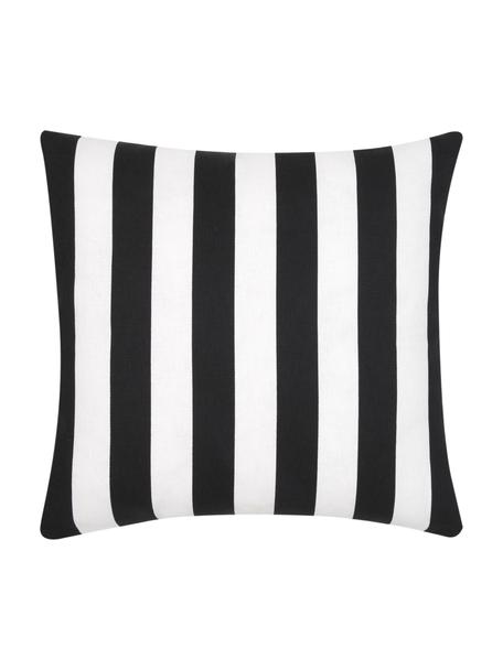 Federa arredo a righe Timon, 100% cotone, Nero, bianco, Larg. 40 x Lung. 40 cm