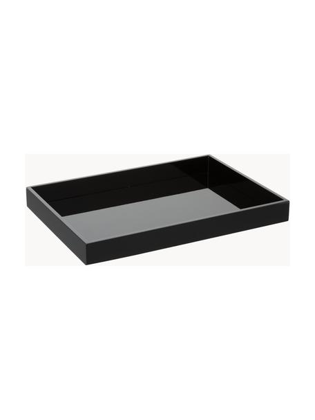 Bandeja brillante Hayley, Bandeja: tablero de fibras de dens, Reverso: terciopelo, Negro, An 50 x F 35 cm