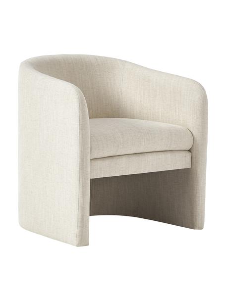 Loungesessel Mairo, Bezug: 54 % Polyester, 36 % Visk, Gestell: Massives Kiefernholz, FSC, Webstoff Beige, B 68 x T 62 cm