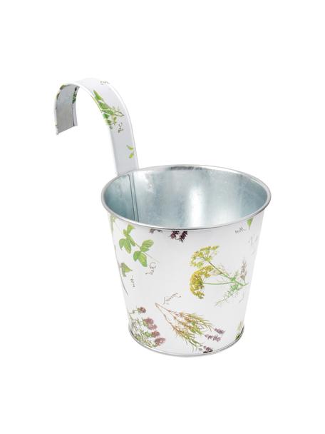 Macetero con gancho Herbs, Metal recubierto, Blanco, An 25 x Al 26 cm