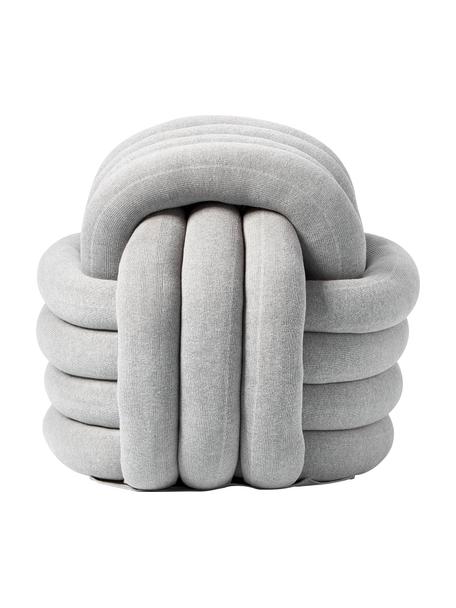 Pouf-nœud Twist, Gris clair, larg. 54 x haut. 45 cm