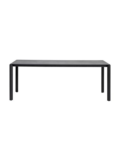 Tavolo da giardino Caius, Metallo rivestito, Grigio scuro, nero, Larg. 200 x Prof. 90 cm