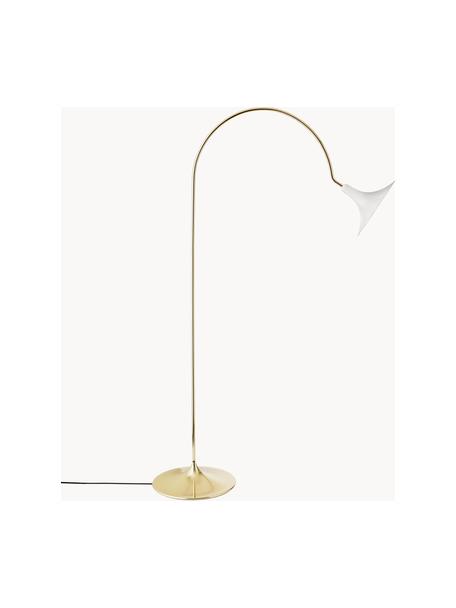 Veľká podlahová lampa Petalii, Biela, odtiene zlatej, V 170 cm