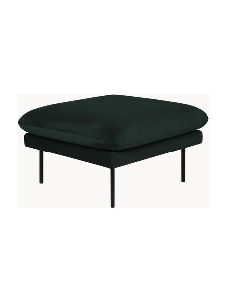 Pouf de canapé en velours Moby, Velours vert foncé, larg. 78 x prof. 78 cm