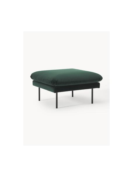 Pouf de canapé en velours Moby, Velours vert foncé, larg. 78 x prof. 78 cm