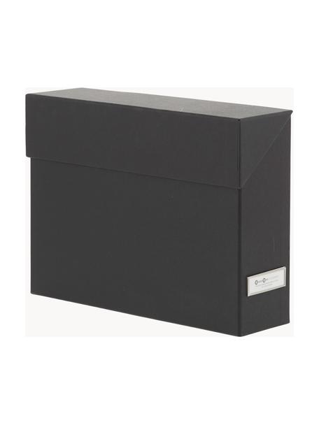 Organizador Lovisa, Organizador: cartón laminado resistent, Negro, An 33 x Al 24 cm