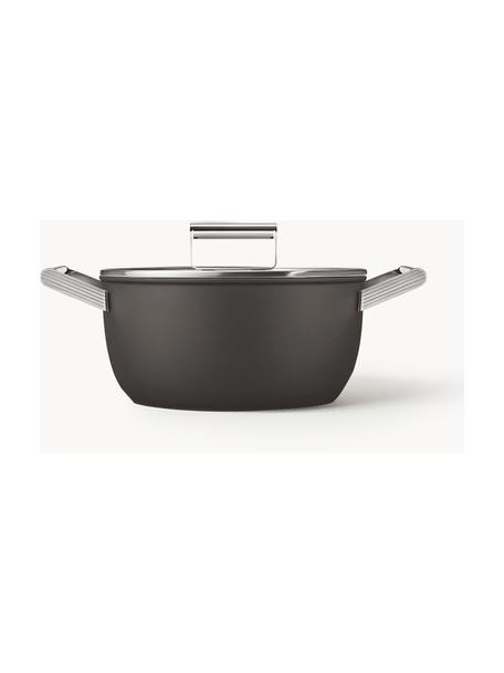 Cocotte avec couvercle et revêtement antiadhésif 50's Style, Noir, Ø 24 x haut. 18 cm, 4,6 L