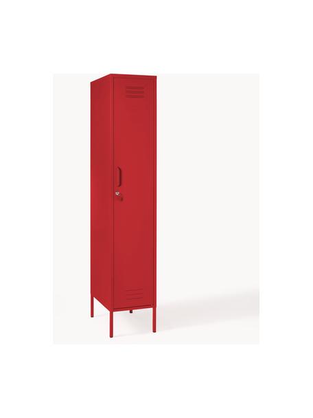 Armadietto The Skinny, Acciaio verniciato a polvere, Rosso, Larg. 35 x Alt. 183 cm