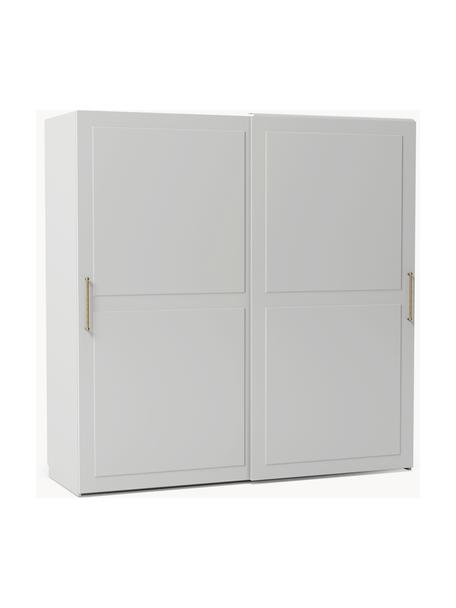 Modulární šatní skříň s posuvnými dveřmi Charlotte, šířka 200 cm, různé varianty, Šedá, Interiér Basic, Š 200 x V 200 cm