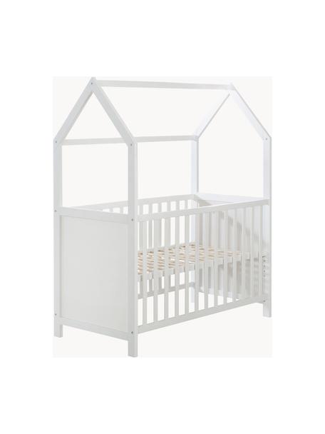 In hoogte verstelbaar kinderhuisbed, verschillende maten, Frame: Multiplex, vezelplaat van, Wit, B 60 x L 120 cm