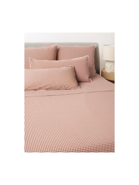Sábana encimera de sirsaca Davey, Terracota, Cama 150/160 cm (240 x 280 cm)