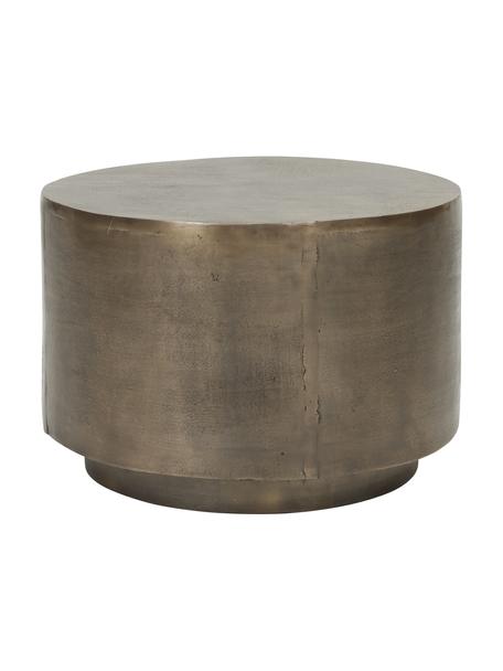 Kulatý kovový odkládací stolek s povrchovou úpravou Rota, Potažený hliník, MDF deska (dřevovláknitá deska střední hustoty), Mosazná, Ø 50 cm