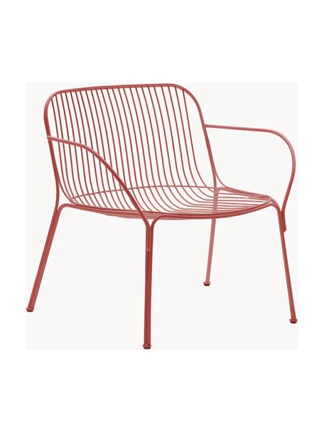 Fauteuil de jardin Hiray, Acier galvanisé, laqué, Rouge rouille, larg. 73 x prof. 65 cm