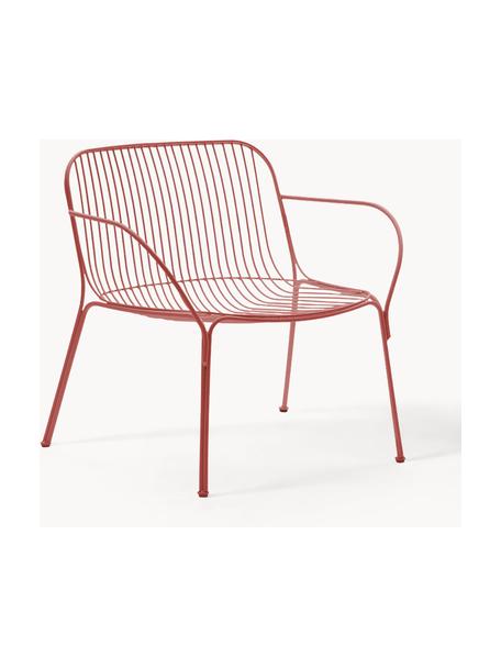 Fauteuil de jardin Hiray, Acier galvanisé, laqué, Rouge rouille, larg. 73 x prof. 65 cm