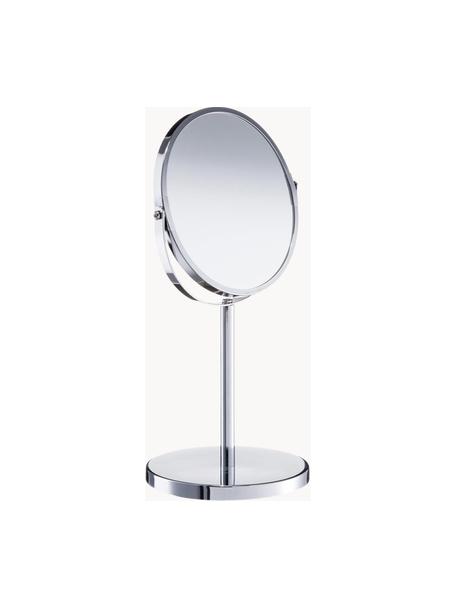 Espejo tocador redondo de metal Flip, con aumento, Estructura: metal cromado, Espejo: cristal, Plateado, Ø 17 x Al 35 cm