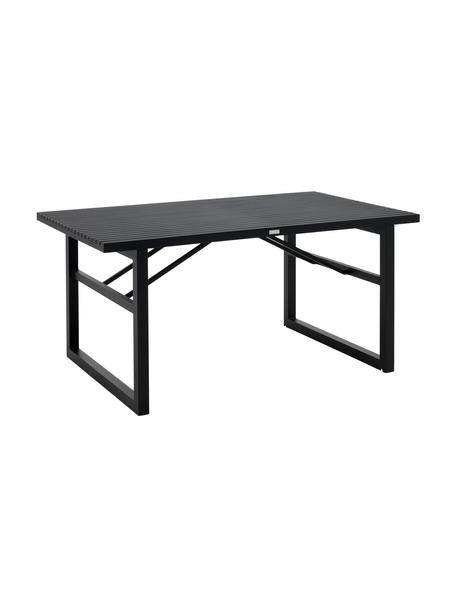 Záhradný stôl Vevi, 160 x 90 cm, Hliník ošetrený práškovým náterom, Čierna, Š 160 x H 90 cm
