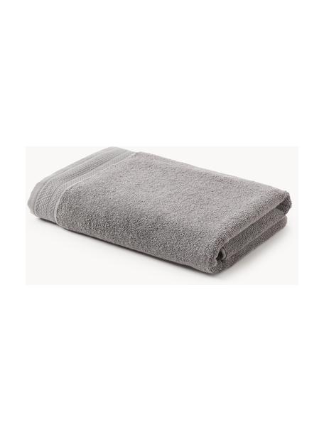 Serviette de toilette en coton bio Premium, tailles variées, 100 % coton bio certifié GOTS (par GCL International, GCL-300517)
Qualité supérieure 600 g/m², Gris foncé, Drap de bain, larg. 70 x long. 140 cm