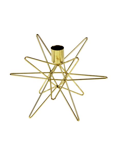 Kerzenhalter Cosma in Gold, Metall, lackiert, Messingfarben, Ø 19 x H 12 cm