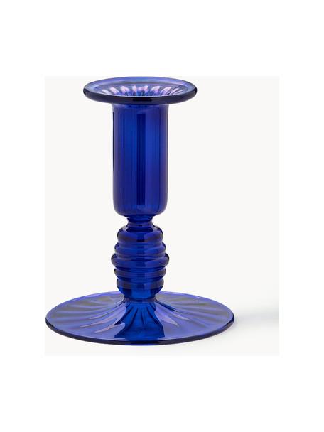 Bougeoir Ombre Flash, Verre, Bleu roi, Ø 10 x haut. 12 cm