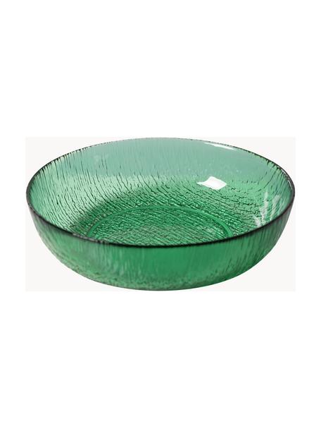 Schalen The Emeralds van glas, 2 stuks, Glas, Groen, transparant, Ø 19