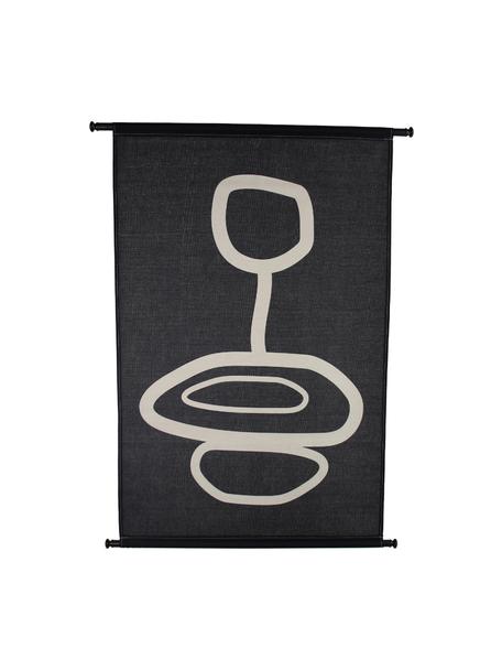 Decoración de pared Organic, Lona, plástico, Negro, blanco, An 83 x Al 110 cm