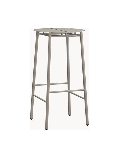 Garten-Barhocker Novo aus Metall, Stahl, beschichtet, Hellbeige, Ø 38 x H 75 cm