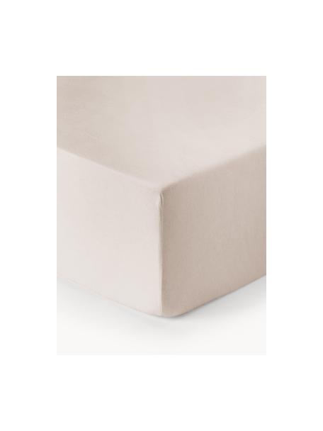 Sábana bajera de franela Biba, Beige, Cama 200 cm (200 x 200 x 25 cm)