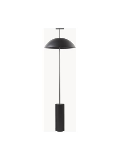 Kleine design LED vloerlamp Geen-A, Lamp: gepoedercoat metaal, Zwart, H 132 cm