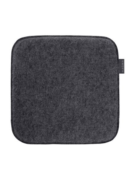 Cojines para sillas Avaro Square, 4 uds., Gris oscuro, An 35 x L 35 cm