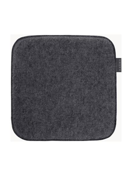 Plstené podložky na sedenie Avaro Square, 4 ks, Tmavosivá, Š 35 x D 35 cm