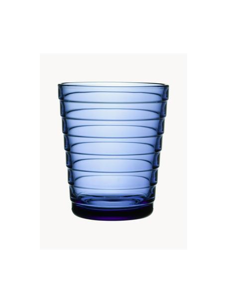 Sklenice na vodu Aino Aalto, 2 ks, Sklo, Modrá, transparentní, Ø 7 cm, V 9 cm, 220 ml